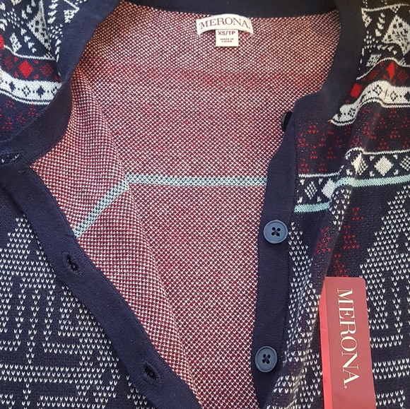 Geometric Design Cardigan - Picture 2 of 3